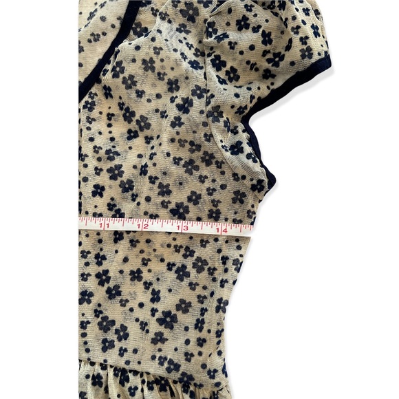 unique cute floral see through mesh top LOVELY 153 - Picture 4 of 4